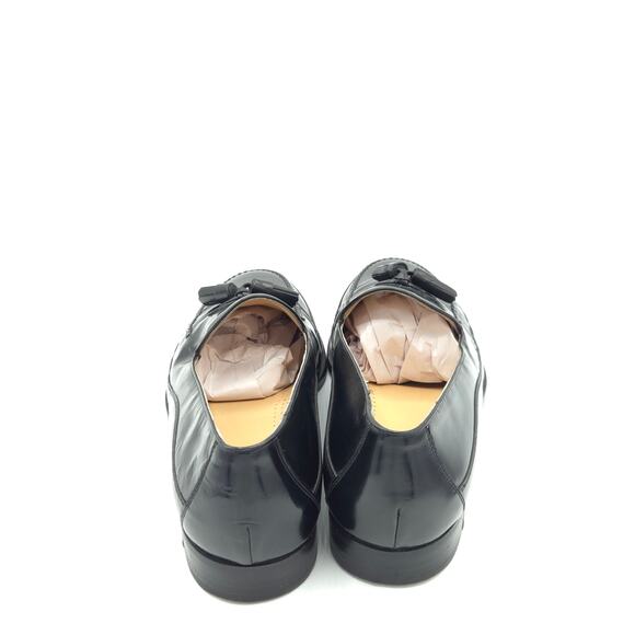 Zanin for Botticelli Black Italian Leather Loafers Tassels Size 10 main image 7